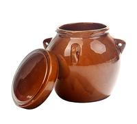 PartyKindom Traditional Ceramic Pickle Jar Small Sealed Retro Honey Storage Container for Vegetables and Sauces Vintage Grain Storage Pot Suitable for Kitchen Decor and Housewarming Gift