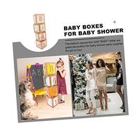PartyKindom Transparent Balloon Boxes with Letters for Shower Party Decoration Reusable Premium Paper Material for Birthday Gender Reveal Baptism Bridal Shower and Wedding Celebrations