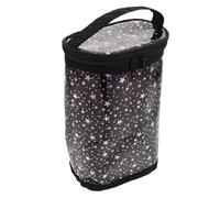 PartyKindom Travel Cosmetic Pouch Large Capacity Transparent Makeup Organizer for Men Women Portable Toiletry Bag for Easy Access and Organization Black