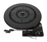 PartyKindom Turntable, Movement Advanced with Phonograph Retro Mechanism and Easy to Use Functionality Black Plastic Vintage Style for Home Decor and Music Lovers
