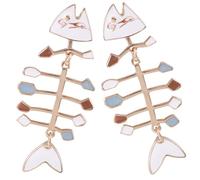 PartyKindom Unique Fish Bone Earrings for Women and Creative Novelty Statement Jewelry Funny Dangle Earrings Lightweight Fashion Accessory for Parties and Travel