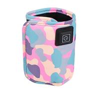 PartyKindom USB Bottle Warmer Sleeve Temperature Adjustable Fleece Insulator Portable Bottle Cover for Travel Compatible with Power Bank and Car