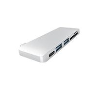 PartyKindom USB Type C Hub Pd Charging Combo Hub Adapter for USB Data Sync and Microsd Card Reader for Laptop and Desktop Use