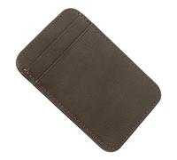 PartyKindom Vertical Mini Card Holder for Men Slim Pu Business Card Case with Multi Slots Id Driving License Wallet Travel Essentials Deep Grey