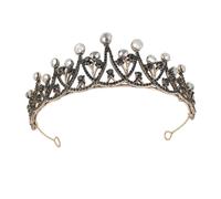 PartyKindom Vintage Crown Tiara for Bride Baroque Retro Headdress Accessory for Wedding Hair Accessories Women Queen Crown Headband
