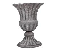 PartyKindom Vintage Grey Metal Cemetery Flower Vase with Stable Ground Base Graveyard Urn Planter for Memorial Decoration Suitable for Indoor and Outdoor Use Grave Flower Holder for Elegance