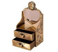 PartyKindom Vintage Metal Keepsake Box for First Tooth and Curl Storage Alloy Material with Creative European Design Sturdy Newborn Memory Organizer for Boys and Gift for Growth Milestones