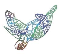 PartyKindom Wall Hanging Lightweight and Rust-resistant Mediterranean Style Sea Turtle Shaped Made of Iron with 3d Effect Metal Sea Turtle Wall Art for Home Decoration and Housewarming