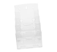 PartyKindom Wall Mounted Brochure Display Stand Transparent Paper Holder Rack for Office Exhibition Mall Use with Easy Installation and Ample Space for Documents and Flyers