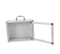 PartyKindom Wall Mounted Medicine Box Space Saving Storage Organizer for Banks Offices Community Centers Quick Setup Multi Use Emergency Aid and Supply Management
