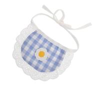 PartyKindom Washable Cotton Pet Bandana Bib with Lace Floral Accents for Small Dogs and Cats Neckerchief Scarf for Poodles Pomerians Stylish Pet Accessory