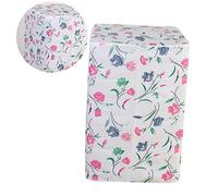 PartyKindom Washing Machine Cover Flower Printed Design Morning Glory against Dust Dampness Stylish Laundry Room Decor Fit for Standard Washers