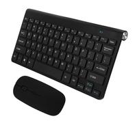 PartyKindom Wireless Keyboard and Mouse Combo Silent 2.4g Design for Pc Laptop Computer Accessories Black 2pcs Set Without Batteries