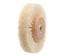 PartyKindom Wood Core Polishing Brush Wheel with White Bristles Durable Brush for Stone Crack Buffing Rust Removal and Jade Polishing Reusable Cleaning Tool for Narrow Spaces