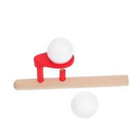 PartyKindom Wooden Blow Ball Balance Educational Game for Develop Motor Skills Hand Eye Coordination Vital Capacity Control Fun Stress Reliever for Aged