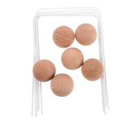 PartyKindom Wooden Croquet Set Outdoor Playset with Beech Wood Balls and Iron Wire Wickets Backyard Garden Lawn Game for Family Fun and Physical Skill Development