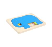 PartyKindom Wooden Elephant Jigsaw Puzzle for Bright Non-toxic Paint Educational Plaything Enhancing Observation and Thinking Skills Safe Early Learning Puzzle
