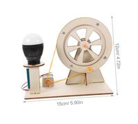 PartyKindom Wooden Hand Crank Generator DIY Science Experiment Kit for Educational Stem Portable Electricity Generator Model for Boys and Enhancing Analytical Skills Random Color
