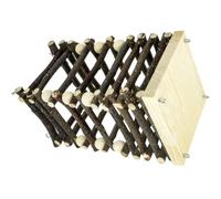PartyKindom Wooden Hay Feeder Rack Natural Wood Material for Small Animals with Cage Fixing Feature Helps Develop Habit, Suitable for Bunnies, Guinea Pigs and Chinchillas