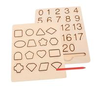 PartyKindom Wooden Letter and Tracing Board for Preschoolers Montessori Educational Writing Practice Smooth Safe Material Cognitive Skill Development Tool for Early Learning