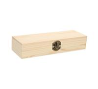 PartyKindom Wooden Pencil Holder Box Natural Storage Container for Students Home Office School Practical Compact Pen Organizer with Painted Finish