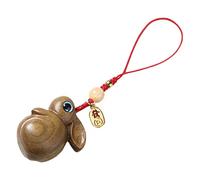 PartyKindom Wooden Rabbit Keychain Pendant Adorable DIY Phone Charm Durable Handbag Decoration Smooth Surface Friends and Family Multi Use Key Hanging Accessory