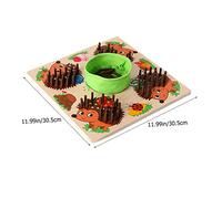 PartyKindom Wooden Sensory Hedgehog Educational Plaything for Logical Thinking Development Safe and Impact Resistant Early Learning Game