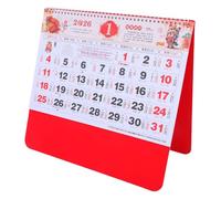 PartyKindom Year of Horse Wall Hanging Calendar Made From Fluorescent Red Special Paper Chinese Lunar Year Monthly Planner for Feng Shui Holiday Decorations and Yearly Management