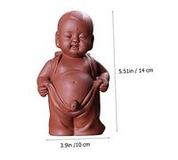 PartyKindom Zen Little Monk Figurine Desktop Ornament for Home Office Sandstone Tea Pet for Gongfu Tea Ceremony Meditation Relaxation Buddha Decoration Gift