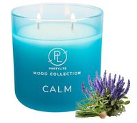 PartyLite Calm Scented, with Notes of Tranquil Star Anise, Nutmeg, Blue Sage, 14.1oz 2-Wick Ombre Jar Candle, 24-48 Hour Burn Time, Part of The Mood Collection, Warm & Spicy, Perfect for Gifting
