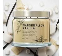 PartyLite Marshmallow Vanilla Scented with Caramel & Sugarcane Notes, 13.2oz 3-Wick Jar Candle, 45 Hour Burn Time, Luxurious Fragrance, Ideal for Gifting