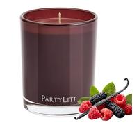 PartyLite Mulberry Scented Escential Jar™ Candle, Black Currant, BlackBerry, Mulberry & Pomegranate, 7.75oz, 1-Wick Aromatherapy Glass Jar, Reusable, 50 Hour Burn Time