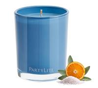 PartyLite Sea Salt & Sage Scented Escential Jar™ Candle, with Notes of Salted Air, Sea-Soaked Sage, Driftwood, Coconut and Sandalwood, 7.75oz 1-Wick Aromatherapy Reusable Glass Jar, 50 Hour Burn Time
