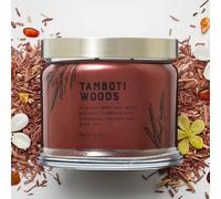 PartyLite Tamboti Woods Scented, Notes of Exotic Amber, Patchouli, Lavender & Green Moss, 13.2oz 3-Wick Jar Candle, 45 Hour Burn Time, Luxurious Fragrance, Perfect for Gifting