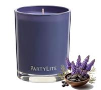 PartyLite Twilight Lavender Escential Jar™ Candle, Scented with Sleepy Lavender, Warm Tonka Bean & Soft Musk, 7.75oz 1-Wick Reusable Glass Jar, 50-Hour Burn, Aromatherapy Home Fragrance