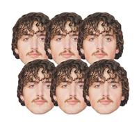 PARTYRAMA.CO.UK B Boone Cardboard Face Masks - Pack of 6 Party Disguises for Fans, Events & Fancy Dress