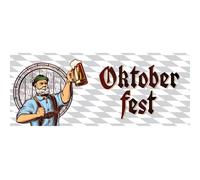 PARTYRAMA.CO.UK Bavarian Man Oktoberfest Large PVC Banner Decoration 3m x 1.2m