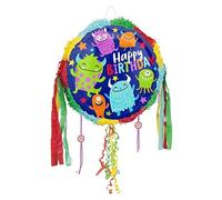 PARTYRAMA.CO.UK Happy Little Monsters Birthday Pull String Pinata
