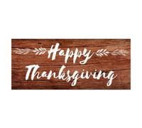 PARTYRAMA.CO.UK Happy Thanksgiving Day Wooden Effect PVC Party Sign Decoration 60cm x 25cm