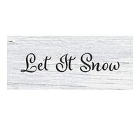 PARTYRAMA.CO.UK Let It Snow Wooden Effect Christmas PVC Party Sign Decoration 60cm x 25cm