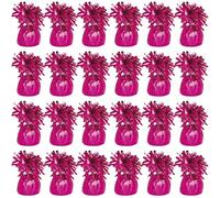 Foil Helium Balloon Weights - Pack of 24 - Durable & Colourful Magenta Hot Pink Weights for Birthdays Parties, Events & Celebrations - Perfect Balloon Weight Holders