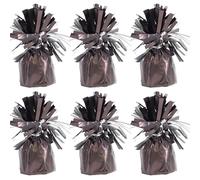 PARTYRAMA.CO.UK Metallic Brown Foil Helium Balloon Weights 175gr - Pack of 6 - Durable & Colourful Weights for Birthdays Parties, Events & Celebrations - Perfect Balloon Weight Holders