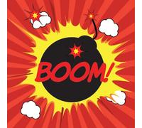 PARTYRAMA.CO.UK Pop Art Boom PVC Party Sign Decoration 20cm x 20cm