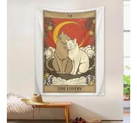 PartysenWeyL Cosmic Child Tapestry Embrace the Sun Starry Sky Cat Planet Children's Room Study, Spiritual Space Room Decor 270x180CM