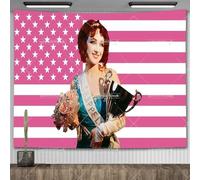 PartysenWeyL The Midwest Princess Wall Tapestry Chappell Roan American Flag Tapestry Wall Hanging Aesthetic Home And Garden Banners 200x150CM