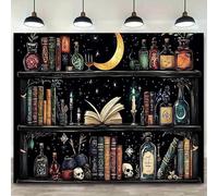 PartysenWeyL Witch Skull Black Cat and Magic Potion Tapestry Living Room Sofa Background Wall Room Decoration 100x70CM