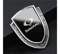 PartyUnix Car Body Emblems Replacement Rear Trunk Tailgate Sticker Chrome Letters for Ssangyong Korando 2021 Rexton Kyron Musso Actyon Rodius 3D Badge Accessories,A