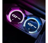 PartyUnix Drink Holders LED for Peugeot 3008 GT 308 4008 5008 508 Car USB Interior 7 Colors Luminescent Coasters Cup Water Mat Logo Accessories