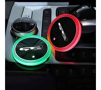 PartyUnix Drink Holders LED for Peugeot 4008 5008 207 307 308 GT Line Car USB Interior 7 Colors Luminescent Coasters Cup Water Mat Logo Accessories