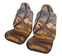 PartyUnix Pheasant Hunting Prints Car Seat Covers 2 Pcs =>> Universal Front Suitable Fits Most Car Auto SUV Sedan Truck